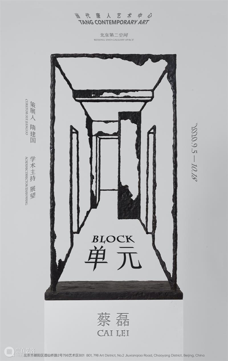 唐人北京|蔡磊最新个展“单 元”9月5日开幕 蔡磊 北京 个展 唐人 元CaiLei BLOCK 策展人 隋建国 Curator Jianguo 崇真艺客