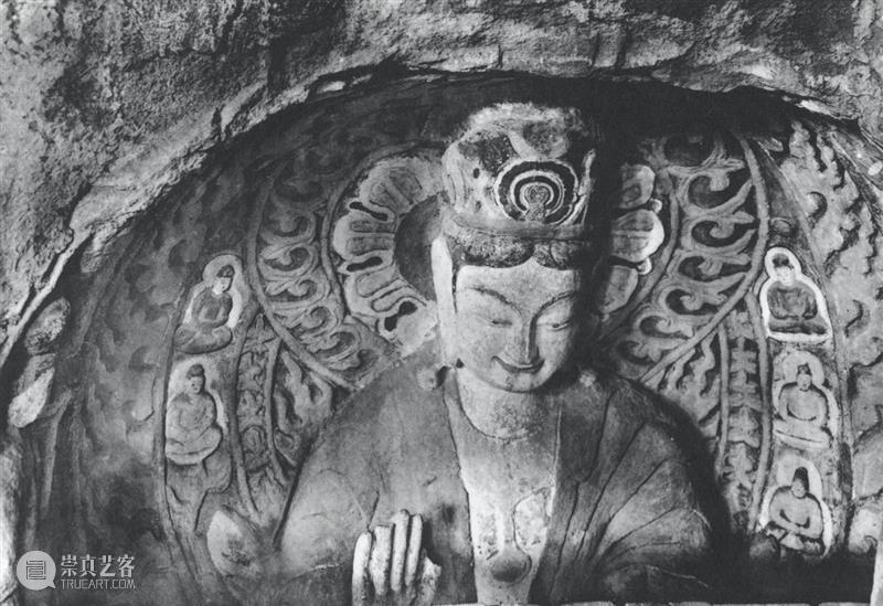 四十年代水野版云冈图集：第六窟 野版 云冈图集 中心 东面 下层 弥勒 云冈石窟 山西省 大同市西 武周山南 崇真艺客
