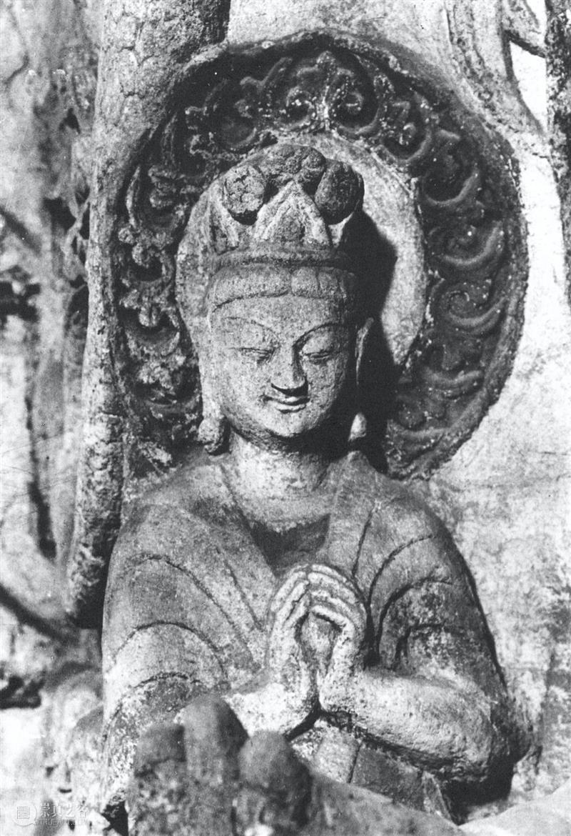 四十年代水野版云冈图集：第六窟 野版 云冈图集 中心 东面 下层 弥勒 云冈石窟 山西省 大同市西 武周山南 崇真艺客