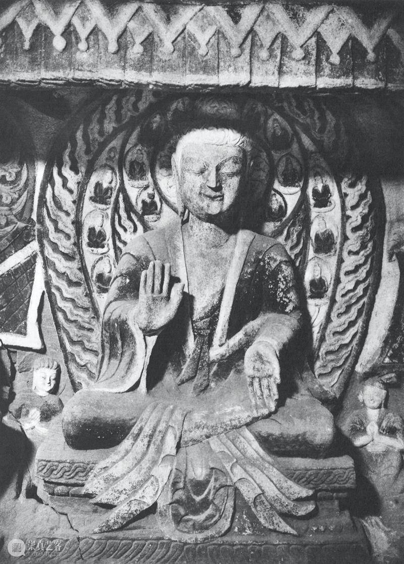 四十年代水野版云冈图集：第六窟 野版 云冈图集 中心 东面 下层 弥勒 云冈石窟 山西省 大同市西 武周山南 崇真艺客