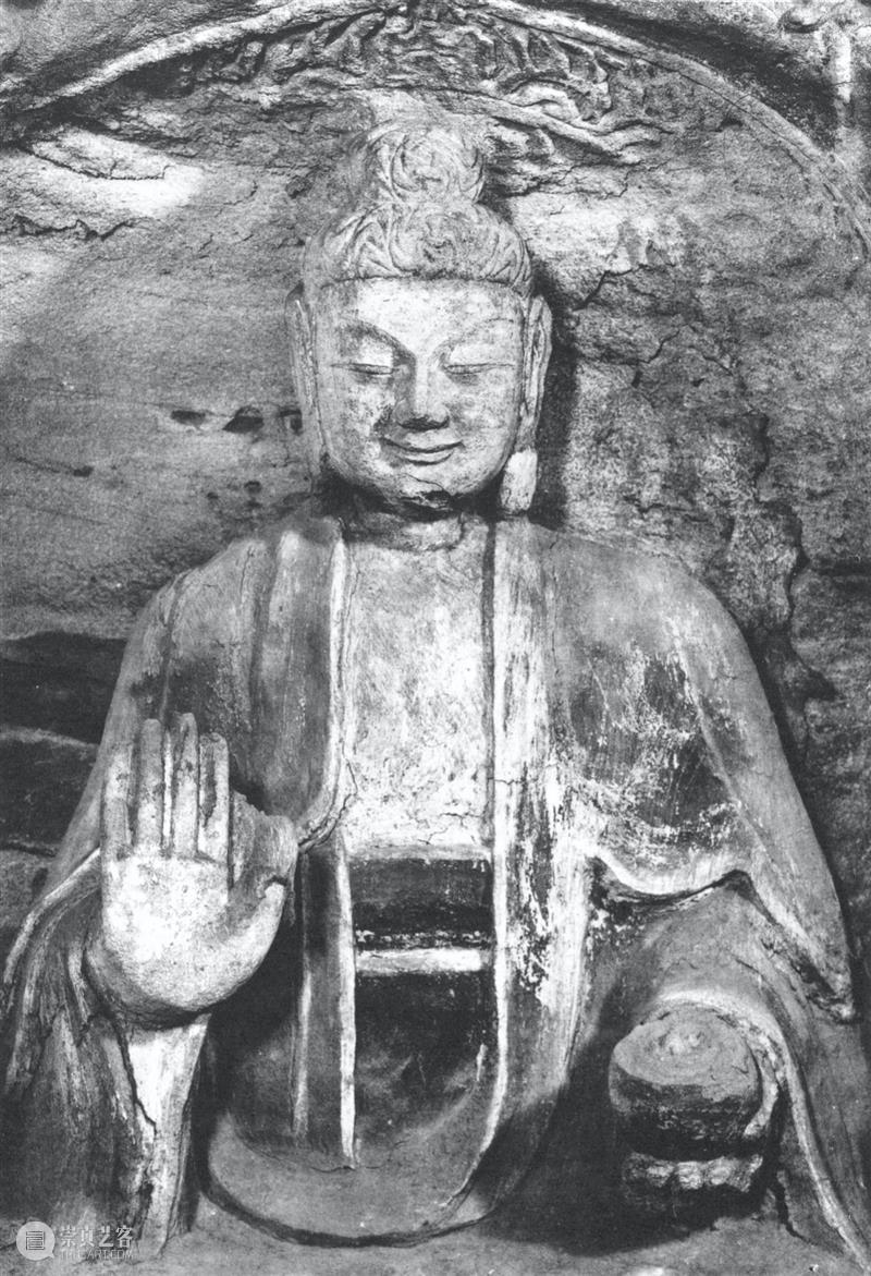 四十年代水野版云冈图集：第六窟 野版 云冈图集 中心 东面 下层 弥勒 云冈石窟 山西省 大同市西 武周山南 崇真艺客