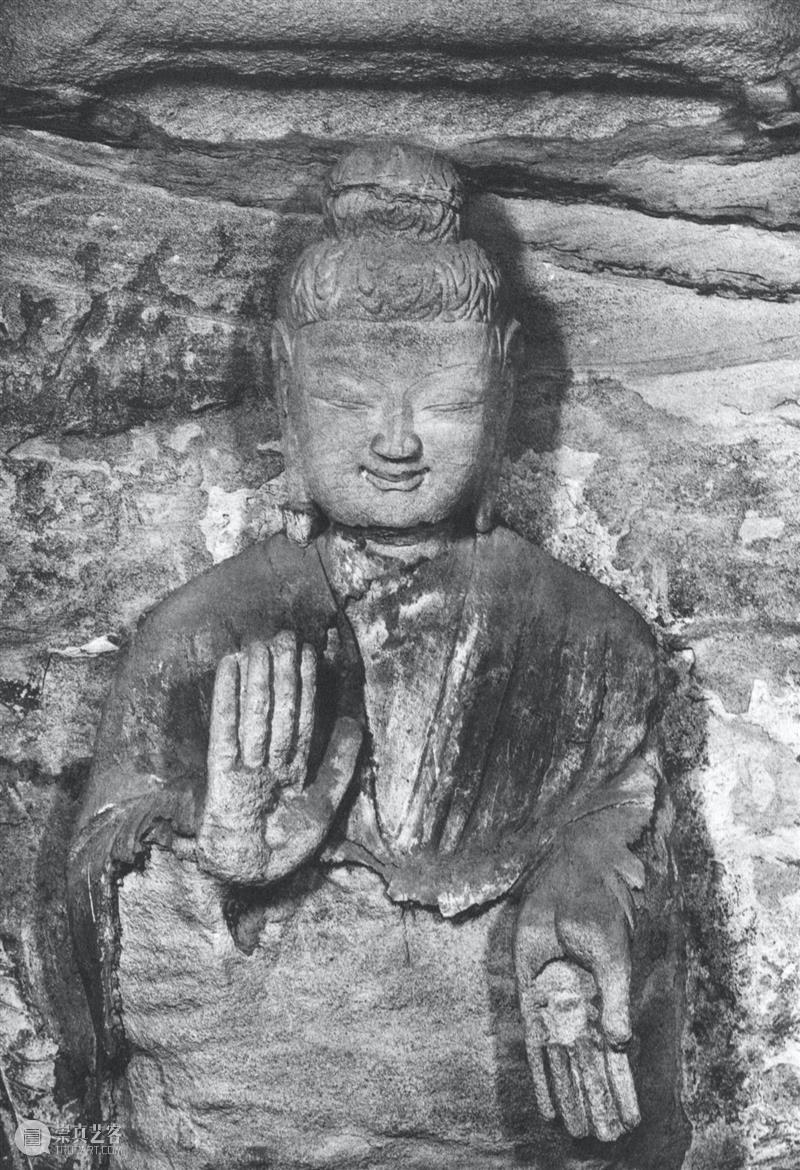 四十年代水野版云冈图集：第六窟 野版 云冈图集 中心 东面 下层 弥勒 云冈石窟 山西省 大同市西 武周山南 崇真艺客