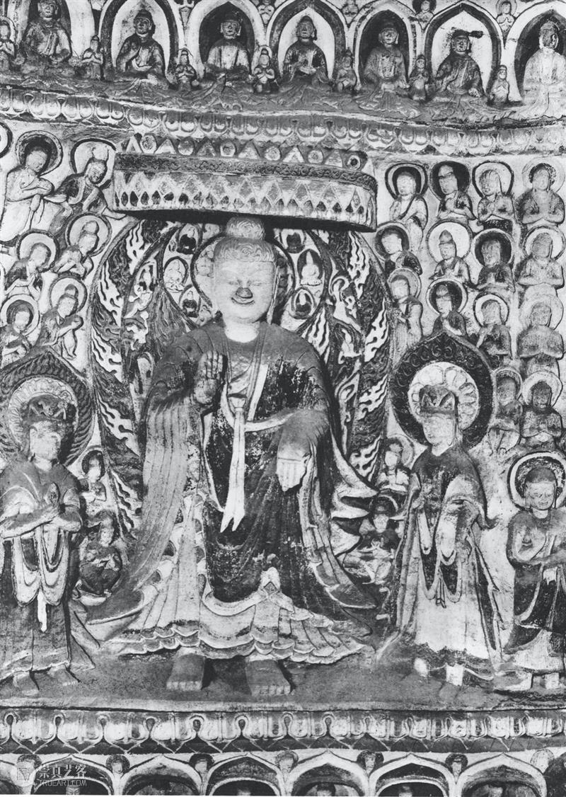四十年代水野版云冈图集：第六窟 野版 云冈图集 中心 东面 下层 弥勒 云冈石窟 山西省 大同市西 武周山南 崇真艺客