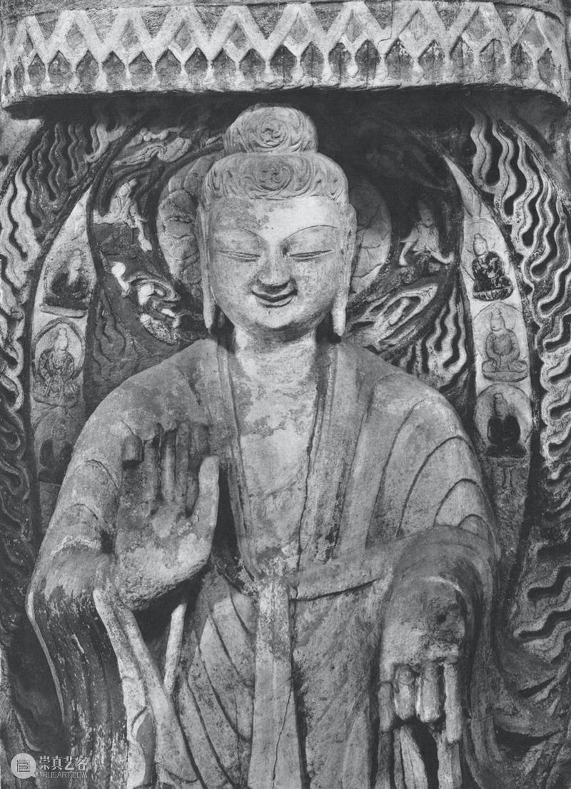 四十年代水野版云冈图集：第六窟 野版 云冈图集 中心 东面 下层 弥勒 云冈石窟 山西省 大同市西 武周山南 崇真艺客