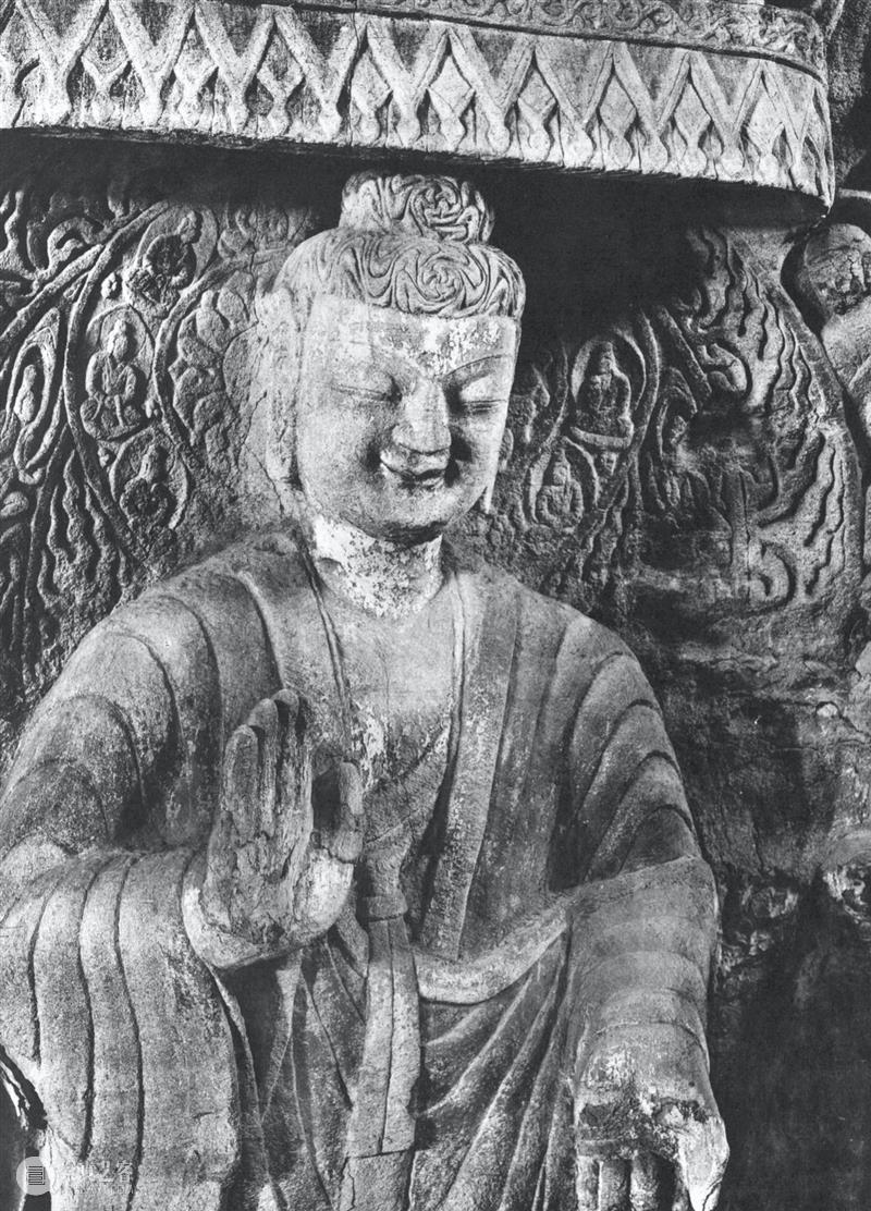 四十年代水野版云冈图集：第六窟 野版 云冈图集 中心 东面 下层 弥勒 云冈石窟 山西省 大同市西 武周山南 崇真艺客