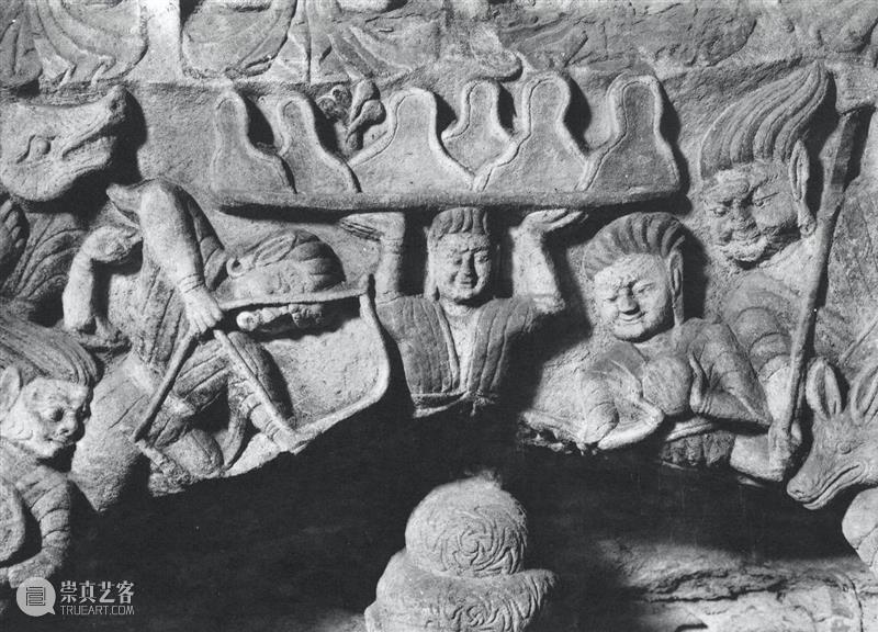 四十年代水野版云冈图集：第六窟 野版 云冈图集 中心 东面 下层 弥勒 云冈石窟 山西省 大同市西 武周山南 崇真艺客