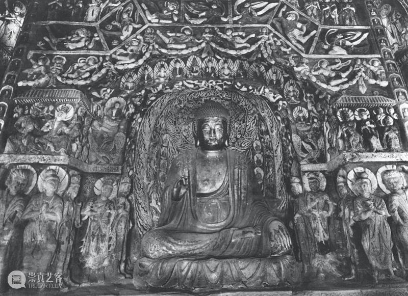 四十年代水野版云冈图集：第六窟 野版 云冈图集 中心 东面 下层 弥勒 云冈石窟 山西省 大同市西 武周山南 崇真艺客