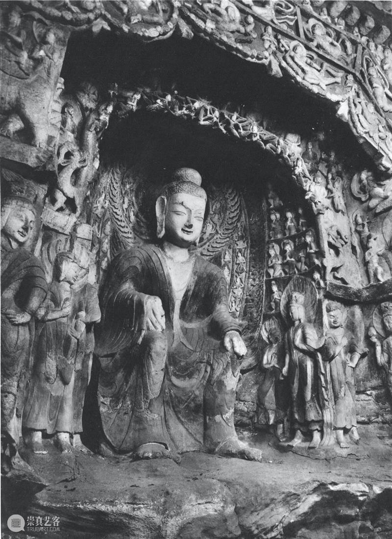 四十年代水野版云冈图集：第六窟 野版 云冈图集 中心 东面 下层 弥勒 云冈石窟 山西省 大同市西 武周山南 崇真艺客