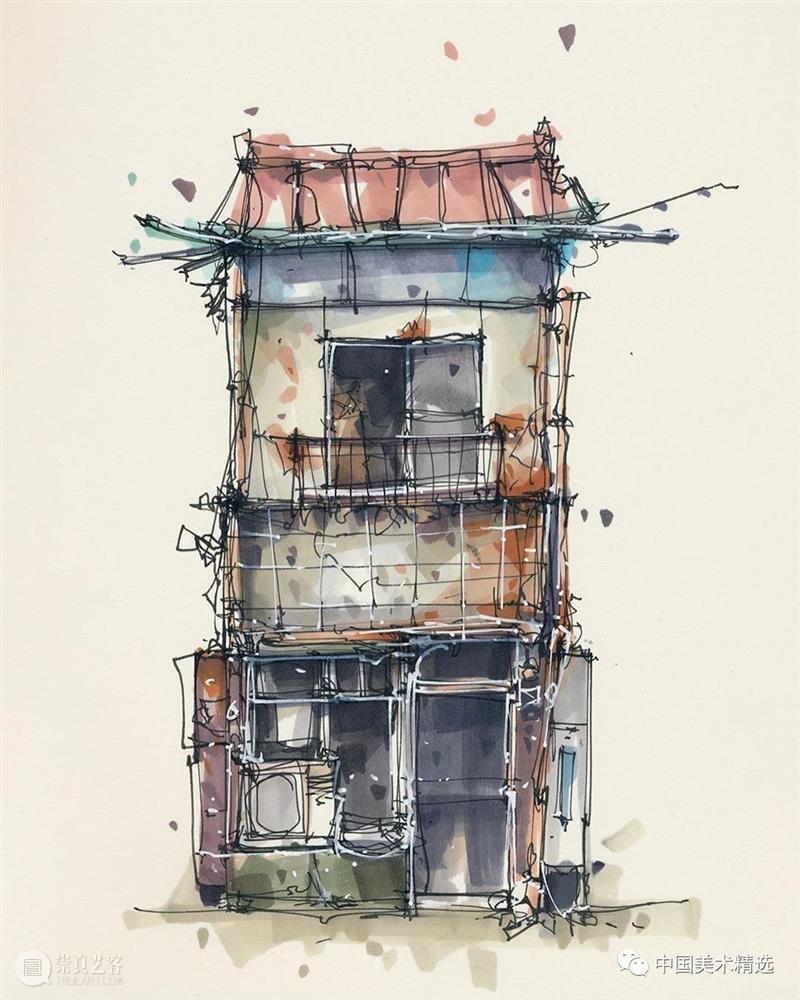 自在轻松的建筑手绘 建筑 手绘 Kiefer 荷兰 数字 艺术家 技术 动画 材料 个人 崇真艺客