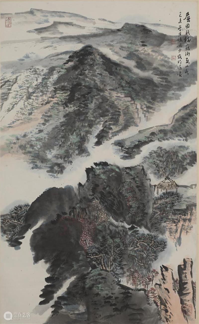 【中华艺术宫 | 轻悦读】陆俨少《层罔秋枝》:雄奇朴茂浙东山水 陆俨少 层罔秋枝 中华艺术宫 浙东 山水 中国 中山 往后 平远 视角 崇真艺客