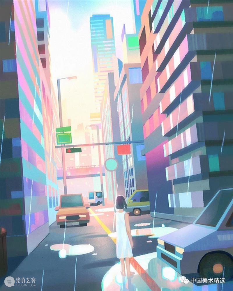 这色彩有光 色彩 韩国 插画师 作品 画风 眼前 往期 好文 海水 光影 崇真艺客