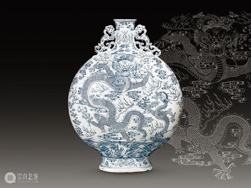 震旦博物馆 | 馆藏精粹赏析——青花云龙纹扁壶 青花云龙纹扁壶 震旦博物馆 精粹 时期 乾隆 尺寸 龙纹 青花 瓷器 主题 崇真艺客
