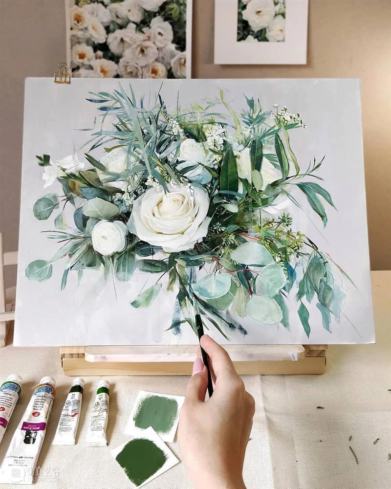 好适合圣诞节的手绘作品，森林、天空、湖泊真的棒！ 作品 森林 天空 湖泊 END 崇真艺客