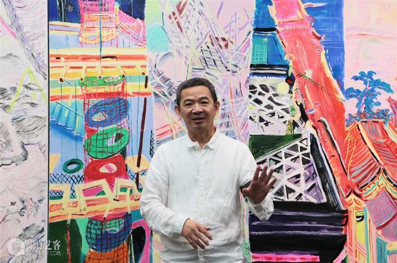 “谁的手指？指向哪里？——焦小健新作展”开幕式全记录 手指 焦小健 新作展 开幕式 艺术 杭州人可艺术中心 帷幕 同济大学 中国美术学院 教授 崇真艺客