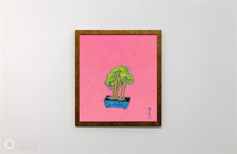 Highlight in the Garden: 鄭在東 Cheng Tsai-Tung (b. 1953) Highlight Tsai Tung 鄭在東 盆栽 水墨 台北 台灣 鄉土文化動 歐洲 崇真艺客
