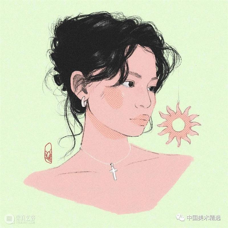灵动俊美，抱走当头像辽 头像 素材 面孔 egg tarty 人像 插画 作品 往期 好文 崇真艺客