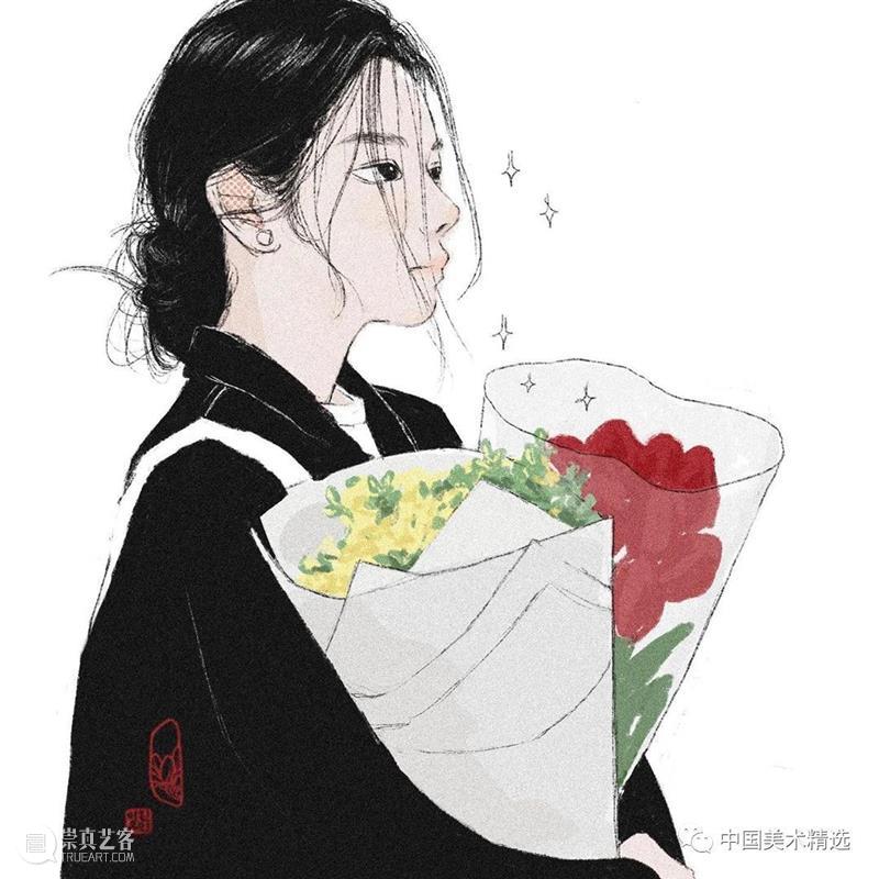 灵动俊美，抱走当头像辽 头像 素材 面孔 egg tarty 人像 插画 作品 往期 好文 崇真艺客