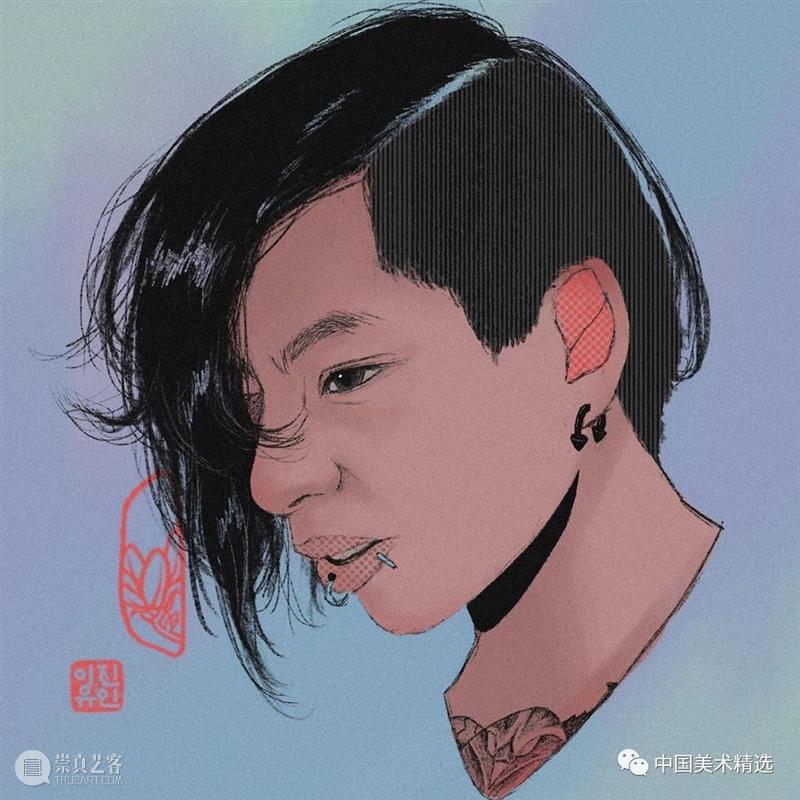 灵动俊美，抱走当头像辽 头像 素材 面孔 egg tarty 人像 插画 作品 往期 好文 崇真艺客