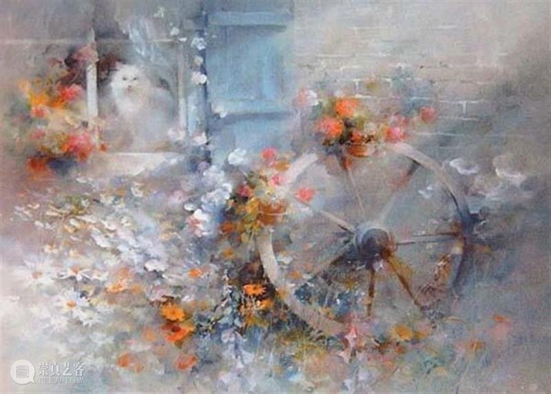 白色浪漫 白色 荷兰 印象派 画家 Haenraets 街头 水彩 场景 风格 色彩 崇真艺客