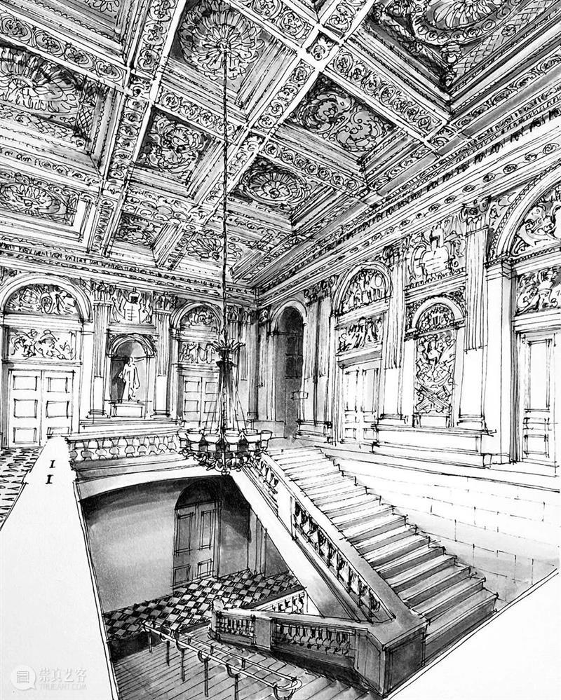 他用黑白线条改造巴黎标志性建筑 巴黎 黑白 线条 标志 建筑 Travers 悉尼 郊外 澳大利亚 艺术家 崇真艺客