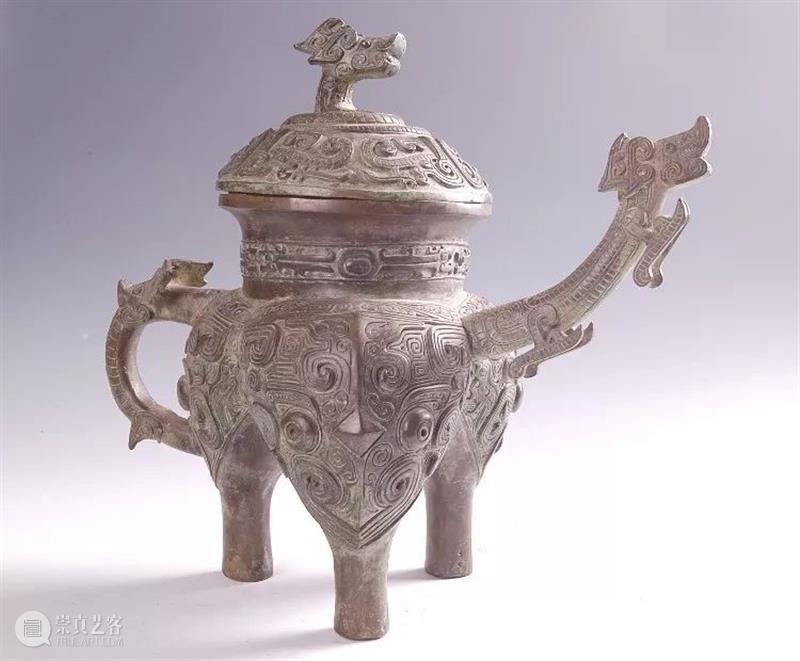 商代早期青铜器 商代早期青铜器 青铜盉 早期 商晚 西周 酒器 蟠龙 如龙 兽形 胫饰凤纹 崇真艺客
