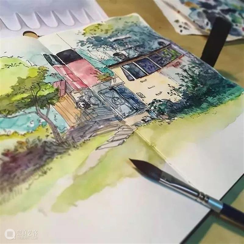 建筑丨这些美到窒息的动画场景原来都是他画的！波兰画家记录的东京 波兰 画家 动画 东京 建筑 场景 上方 右上 公众 美术志 崇真艺客