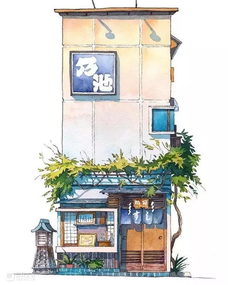 建筑丨这些美到窒息的动画场景原来都是他画的！波兰画家记录的东京 波兰 画家 动画 东京 建筑 场景 上方 右上 公众 美术志 崇真艺客