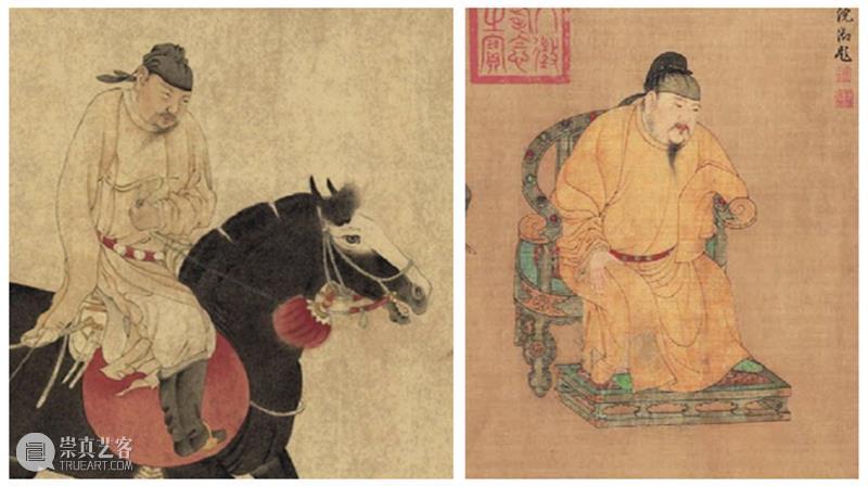 《五王醉归图》中哪一位才是唐玄宗？ 五王醉归图 唐玄宗 吴郡名贤图传赞 任仁发 绘画 纸本 作品 质感 包浆 竹帘 崇真艺客