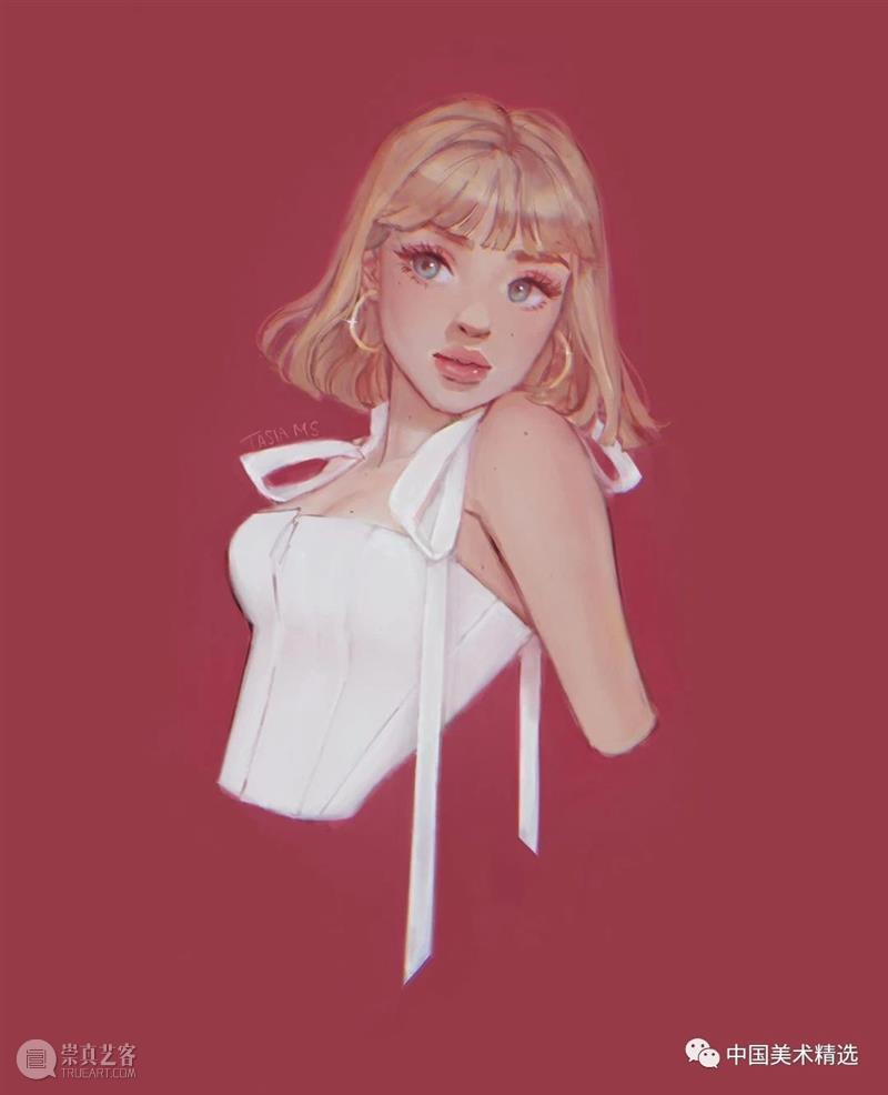 一组时装插画，抱走当头像  中国美术精选 时装 插画 头像 南非 插画家 设计师 tasia 人像 时尚 理念 崇真艺客