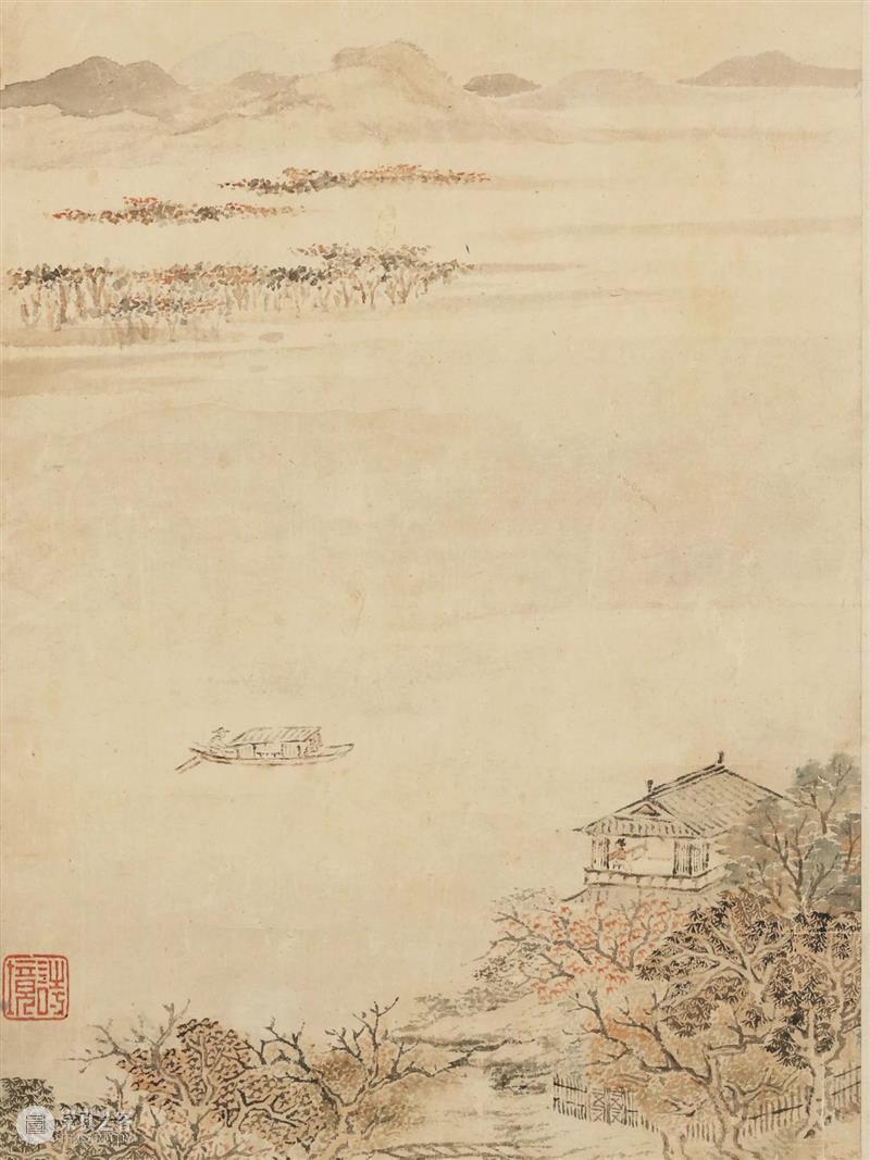 『中贸圣佳25周年春拍』 |  南陵水面咏樊川 拈入香光画里禅 — 翁方纲、罗聘 绘 董其昌像并杜牧南陵水面诗意 翁方纲 董其昌 杜牧 诗意 罗聘 南陵 水面 樊川 光画 拍卖会 崇真艺客