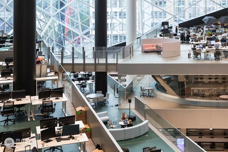 OMA 新作：Axel Springer 柏林园区，‘镜像’台地式中庭 园区 柏林 中庭 OMA 镜像 新作 Axel Springer Springer出版集团 大楼 崇真艺客