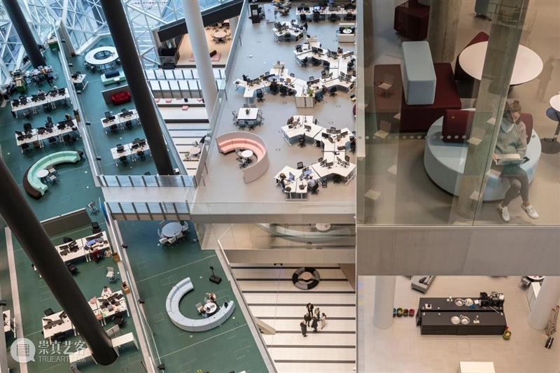 OMA 新作：Axel Springer 柏林园区，‘镜像’台地式中庭 园区 柏林 中庭 OMA 镜像 新作 Axel Springer Springer出版集团 大楼 崇真艺客