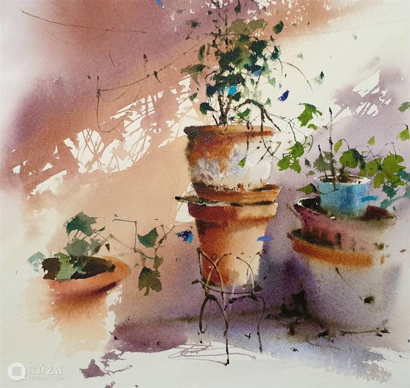 当水彩遇到花卉，简直不要太合适！ 水彩 花卉 END 崇真艺客