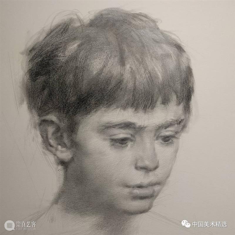 松动的素描肖像 肖像 素描 美国 画家 Dan Thompson 作品 弗吉尼亚州 亚历山大 纽约市两所艺术学院 崇真艺客