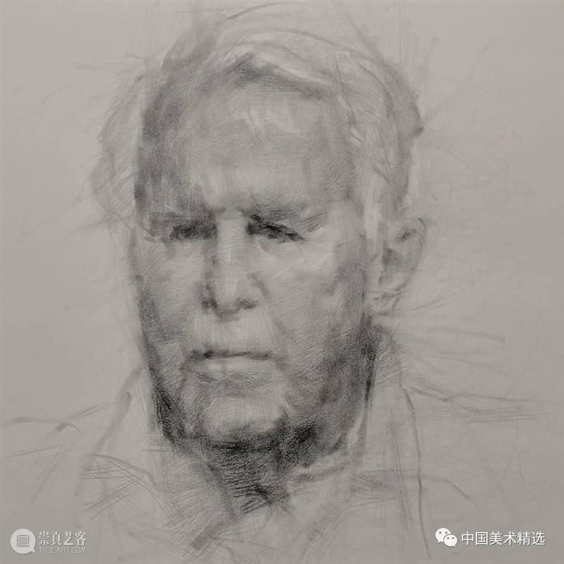松动的素描肖像 肖像 素描 美国 画家 Dan Thompson 作品 弗吉尼亚州 亚历山大 纽约市两所艺术学院 崇真艺客