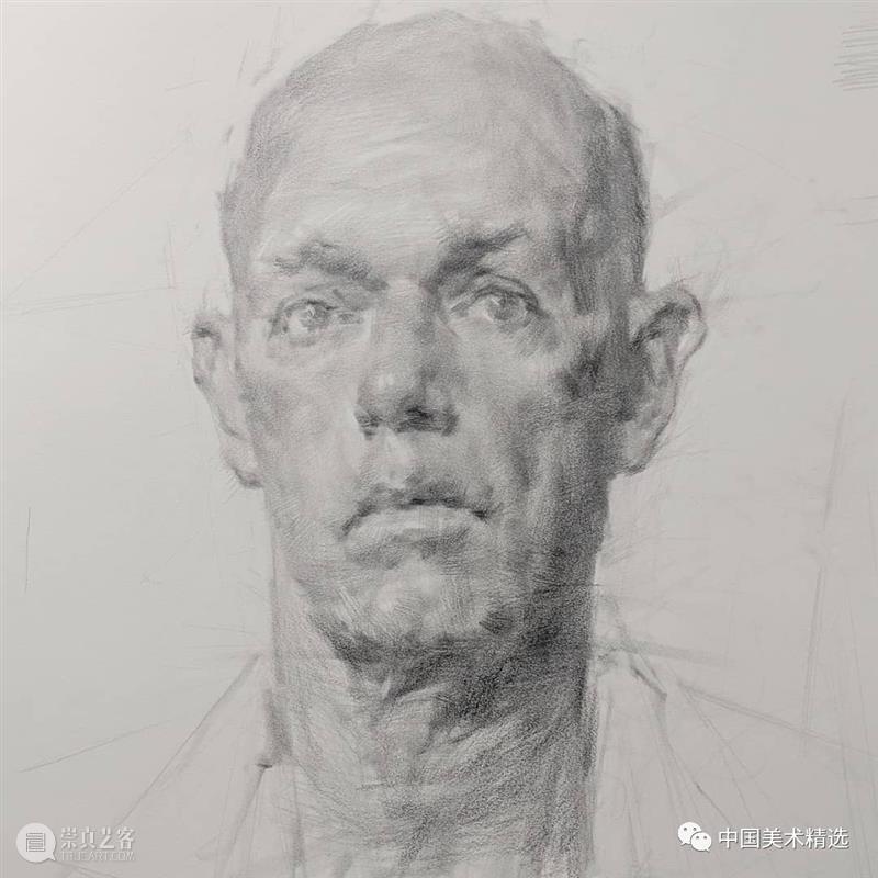 松动的素描肖像 肖像 素描 美国 画家 Dan Thompson 作品 弗吉尼亚州 亚历山大 纽约市两所艺术学院 崇真艺客