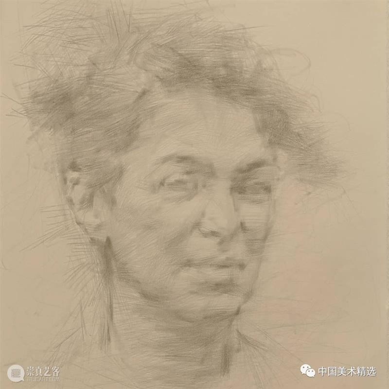 松动的素描肖像 肖像 素描 美国 画家 Dan Thompson 作品 弗吉尼亚州 亚历山大 纽约市两所艺术学院 崇真艺客