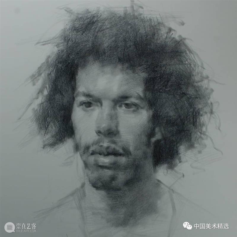 松动的素描肖像 肖像 素描 美国 画家 Dan Thompson 作品 弗吉尼亚州 亚历山大 纽约市两所艺术学院 崇真艺客
