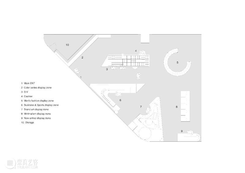 材质的对比，MOMIC 手表品牌集合店 / 西涛设计工作室 西涛设计工作室 手表 品牌 MOMIC 材质 Studio 蜜糖 白色 大理石 体块 崇真艺客