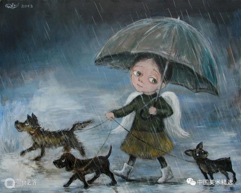 关于童年的回忆 童年 绘画 画作 生活 灵感 格鲁吉亚 艺术家 Chakvetadze 画中 爱情 崇真艺客