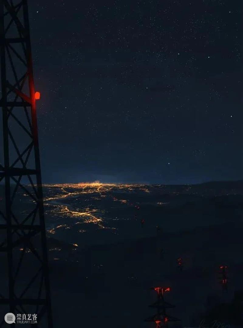 光效丨插画中梦幻温馨的光影世界，夜晚的灯光那么暖 插画 夜晚 梦幻 灯光 世界 光效 光影 上方 中国舞台美术学会 右上 崇真艺客