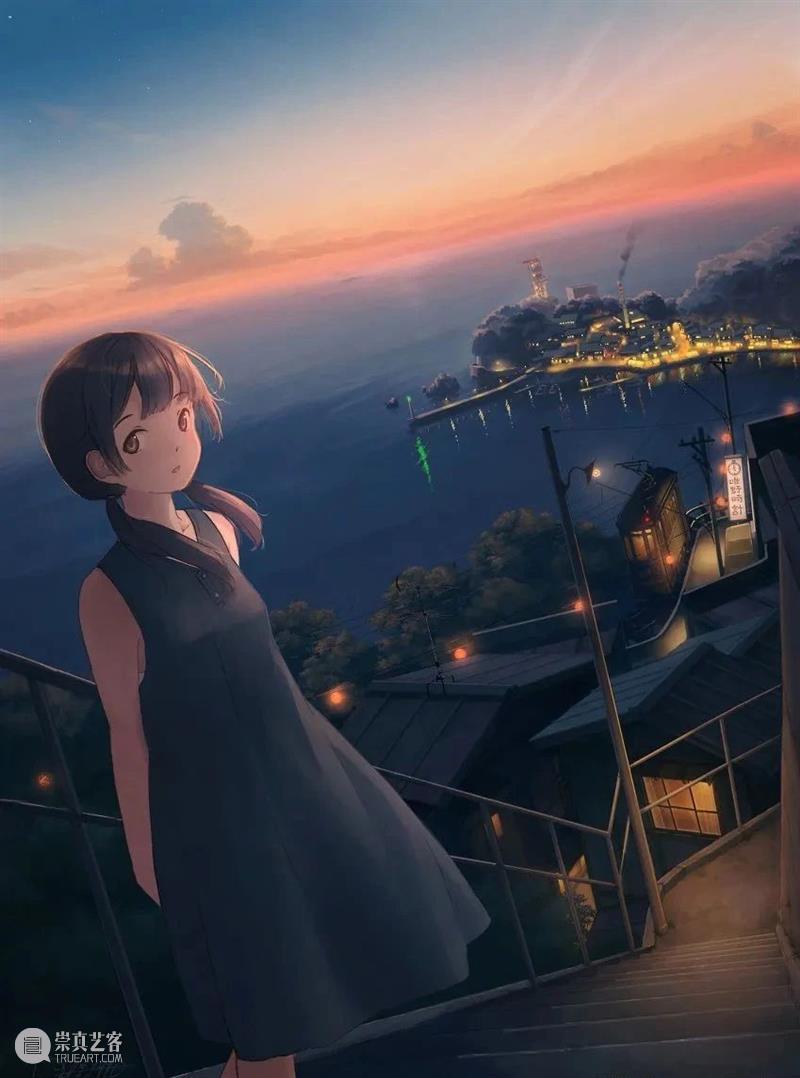 光效丨插画中梦幻温馨的光影世界，夜晚的灯光那么暖 插画 夜晚 梦幻 灯光 世界 光效 光影 上方 中国舞台美术学会 右上 崇真艺客