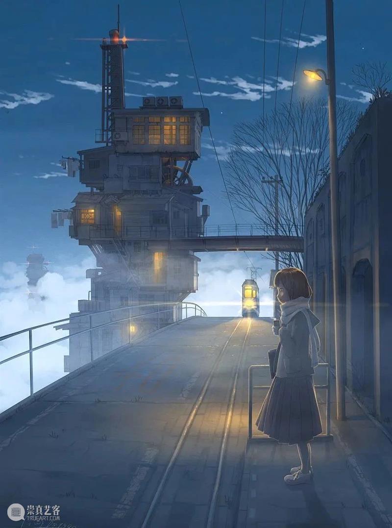 光效丨插画中梦幻温馨的光影世界，夜晚的灯光那么暖 插画 夜晚 梦幻 灯光 世界 光效 光影 上方 中国舞台美术学会 右上 崇真艺客