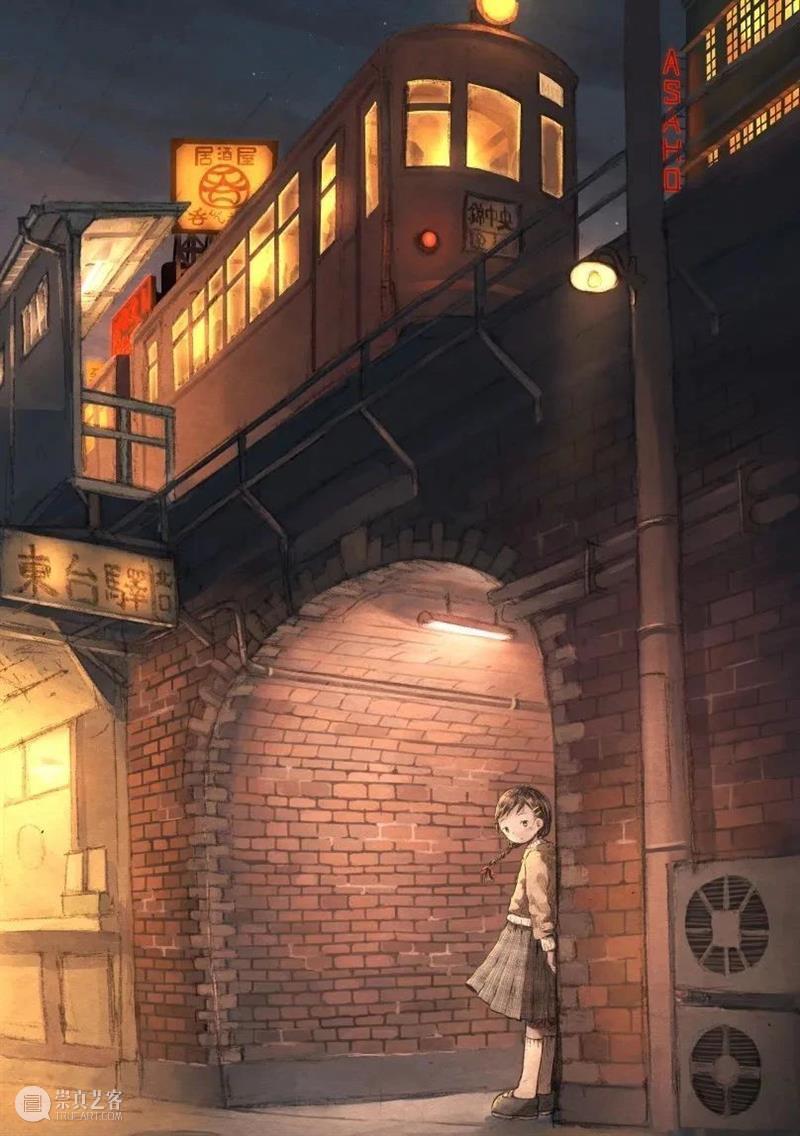 光效丨插画中梦幻温馨的光影世界，夜晚的灯光那么暖 插画 夜晚 梦幻 灯光 世界 光效 光影 上方 中国舞台美术学会 右上 崇真艺客