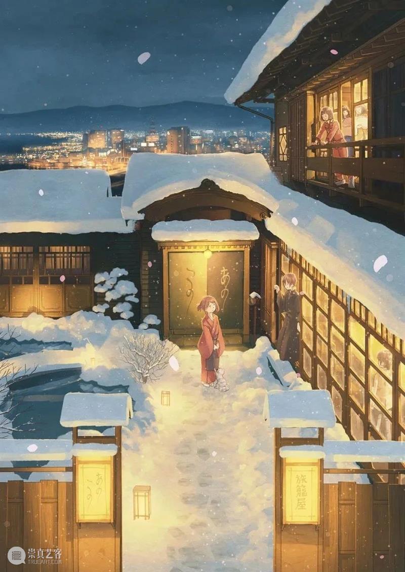 光效丨插画中梦幻温馨的光影世界，夜晚的灯光那么暖 插画 夜晚 梦幻 灯光 世界 光效 光影 上方 中国舞台美术学会 右上 崇真艺客