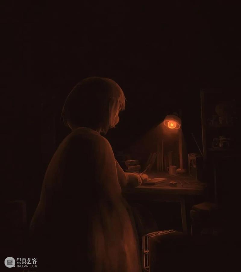 光效丨插画中梦幻温馨的光影世界，夜晚的灯光那么暖 插画 夜晚 梦幻 灯光 世界 光效 光影 上方 中国舞台美术学会 右上 崇真艺客