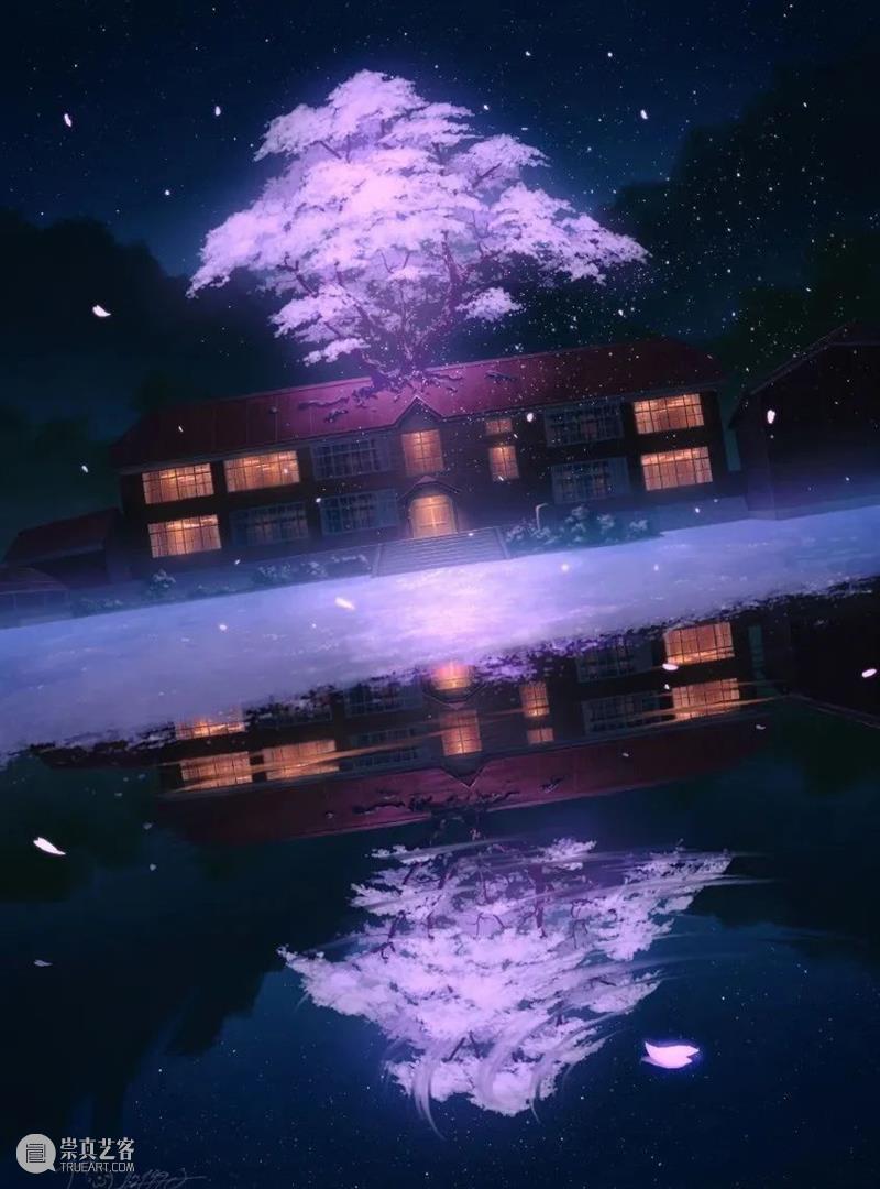 光效丨插画中梦幻温馨的光影世界，夜晚的灯光那么暖 插画 夜晚 梦幻 灯光 世界 光效 光影 上方 中国舞台美术学会 右上 崇真艺客