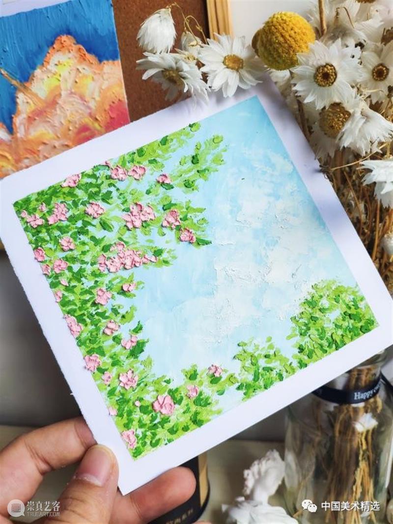 小时候用来涂鸦的油画棒，现在可以画成这样！你想尝试画一下吗？ 油画棒 小时候 嚯嚯 颜料 厚涂 肌理 样式 创意 笔触 甜品 崇真艺客