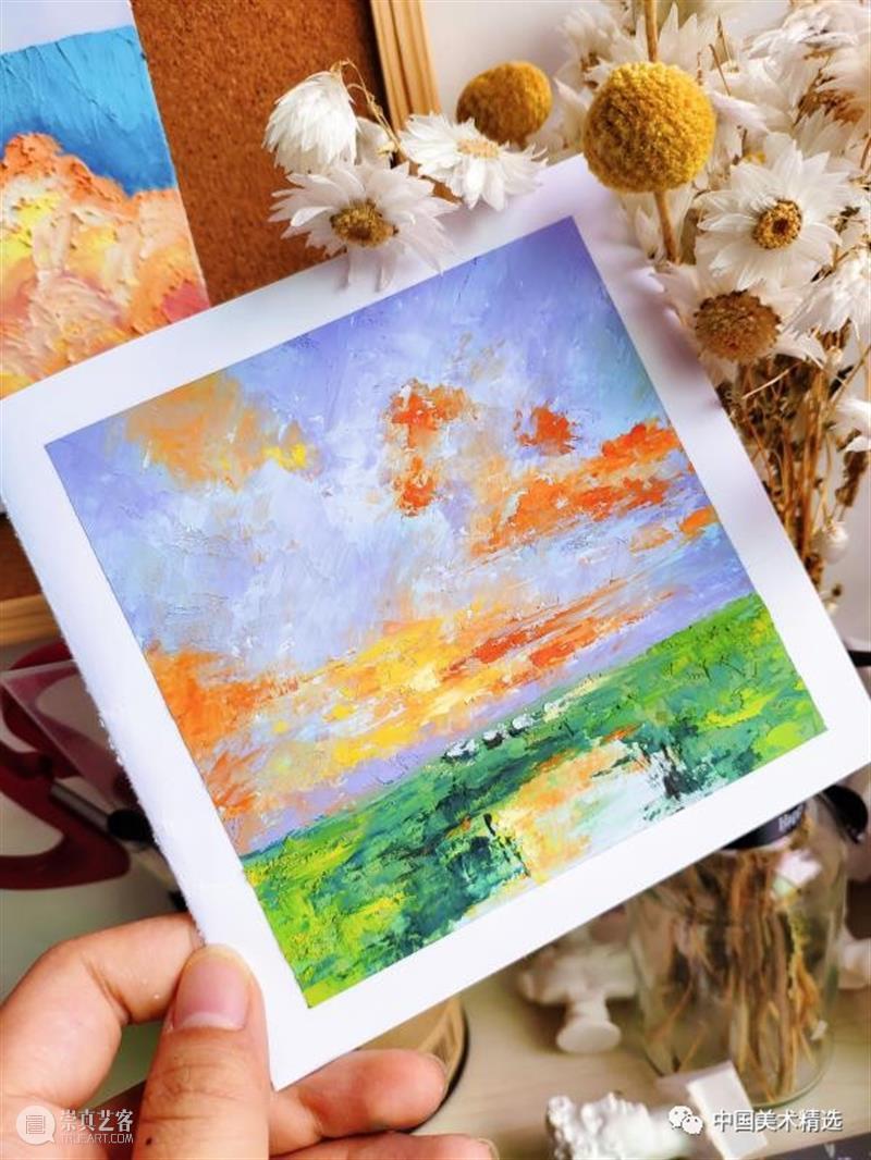 小时候用来涂鸦的油画棒，现在可以画成这样！你想尝试画一下吗？ 油画棒 小时候 嚯嚯 颜料 厚涂 肌理 样式 创意 笔触 甜品 崇真艺客