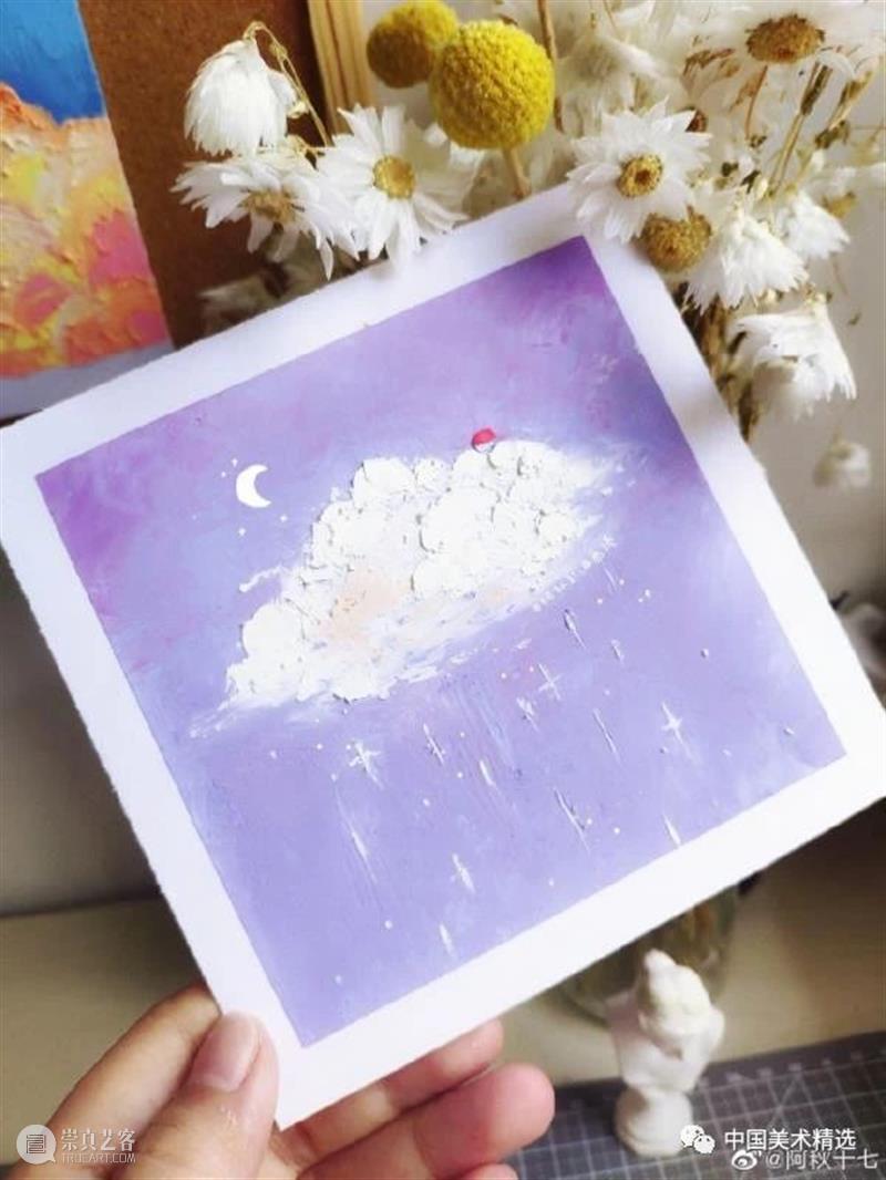 小时候用来涂鸦的油画棒，现在可以画成这样！你想尝试画一下吗？ 油画棒 小时候 嚯嚯 颜料 厚涂 肌理 样式 创意 笔触 甜品 崇真艺客
